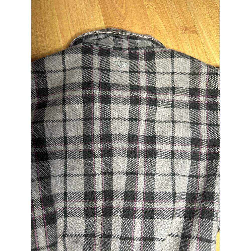 Y2K Vintage Roxy Plaid Pea coat Pink Black Women’s Lg 90s Dress Coat - Picture 7 of 12